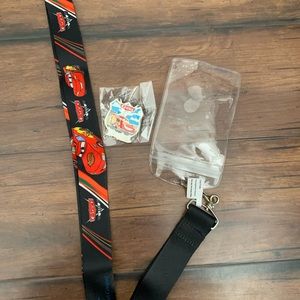 ✨Disneyland Cars Pin and Lanyard NWOT✨